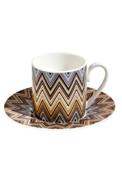 Missoni Home Tableware Coffee Cup & Saucer Zig Zag Set Of 2