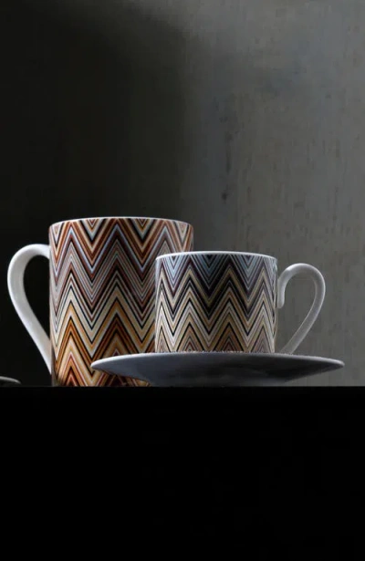 Missoni Home Tableware Coffee Cup & Saucer Zig Zag Set Of 2