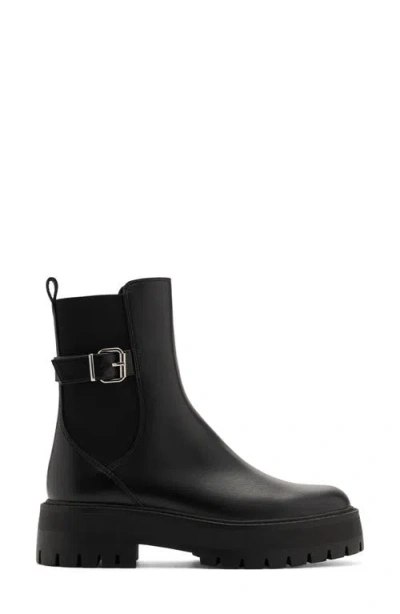 Mango Lug Sole Chelsea Boot In Black