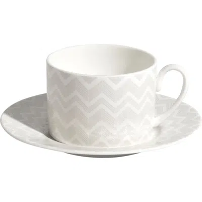 Missoni Home Tableware Tea Cup & Saucer Zig Zag Set Of 6