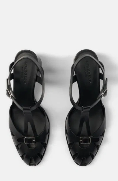 Scarosso 55mm Giulia Block-heel Strappy Sandals In Black