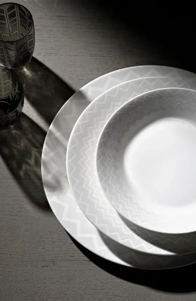Missoni Home Tableware Soup Plates Zig Zag Set Of 6  White Diam. 8.5"