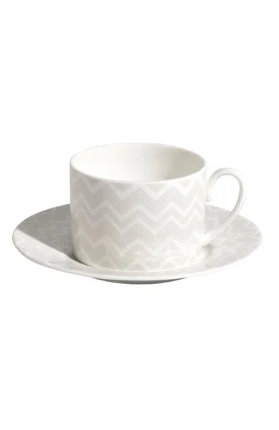 Missoni Home Tableware Tea Cup & Saucer Zig Zag Set Of 2