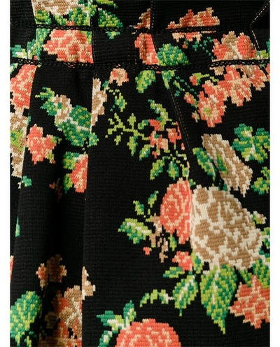 Shop Msgm Floral Print Skirt