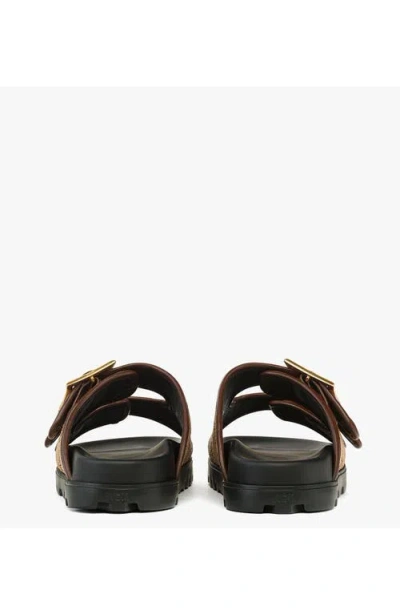 Mcm Sandals In Lauretos Raffia Jacquard In Beige