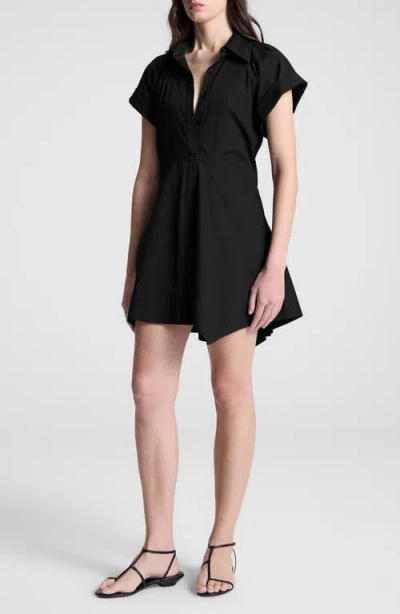 A.l.c . Julie Cotton Mini Shirtdress In Black