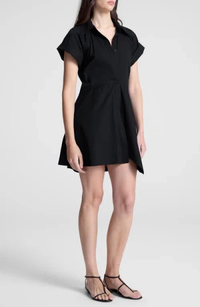 A.l.c . Julie Cotton Mini Shirtdress In Black