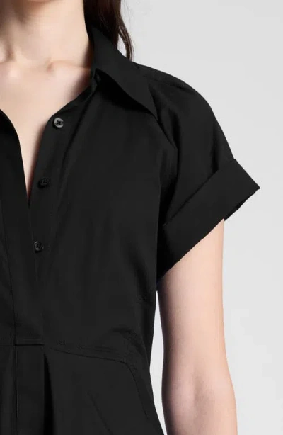 A.l.c . Julie Cotton Mini Shirtdress In Black