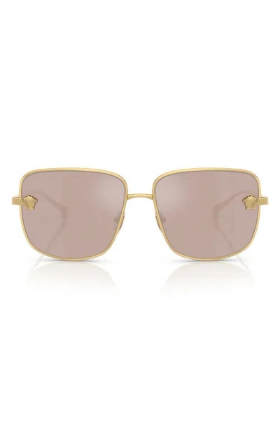 Versace 59mm Mirrored Square Sunglasses