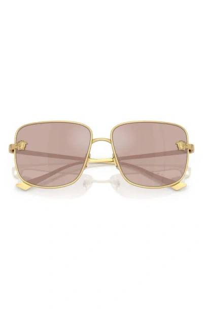 Versace 59mm Mirrored Square Sunglasses