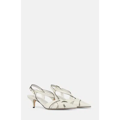 Scarosso Clio Slingback Pumps In White