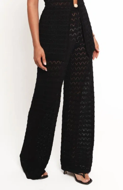 Petal And Pup Petal & Pup Fiore Pointelle Pants In Black