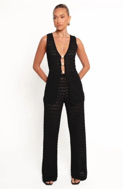 Petal And Pup Petal & Pup Fiore Pointelle Pants In Black