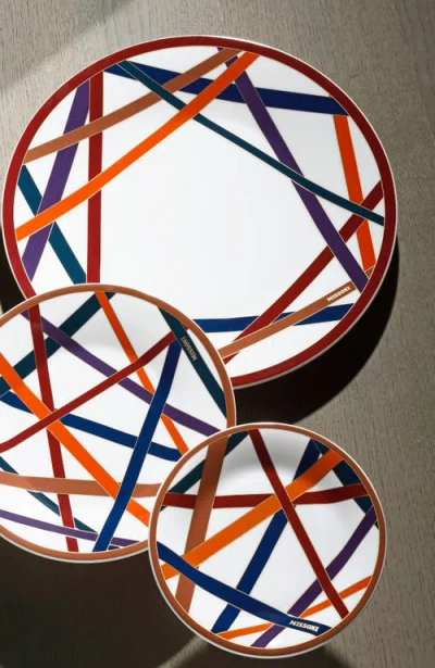 Missoni Home Tableware Bread And Butter Plates Nastri Set Of 2  Multicolor Diam. 6"