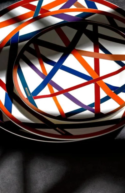 Missoni Home Tableware Bread And Butter Plates Nastri Set Of 2  Multicolor Diam. 6"