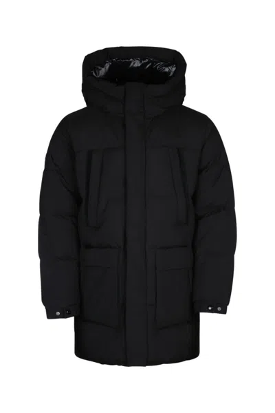 Duvetica Quilted Hooded Coat Front Pockets