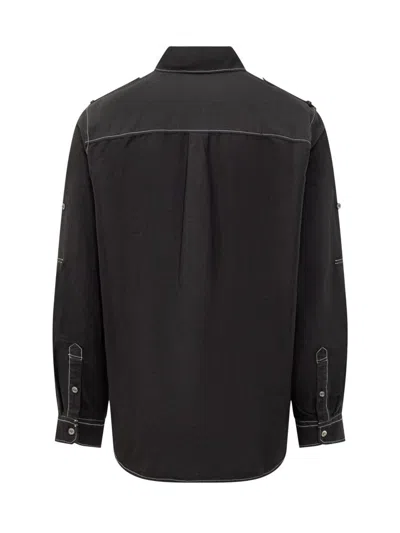 Isabel Marant Men's Black Cesar Plain Cotton Shirt