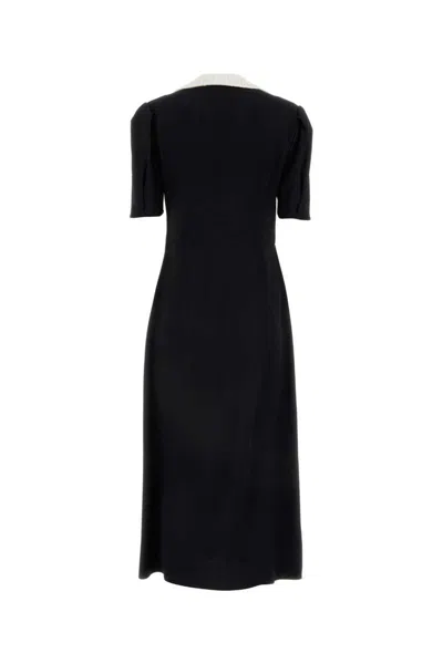 Miu Miu Crystal-embellished Crepe Flared Dress