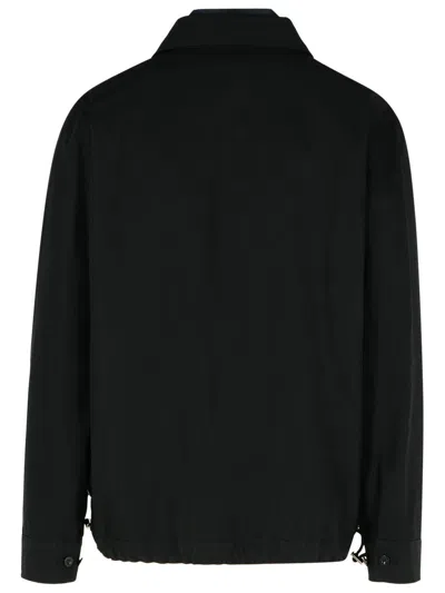 Sacai Buttoned Collar Cotton Jacket With Elasticized Hem