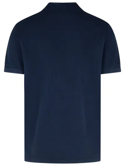 Tom Ford Black Short-sleeves Polo In Cotton Piquet Jersey Man