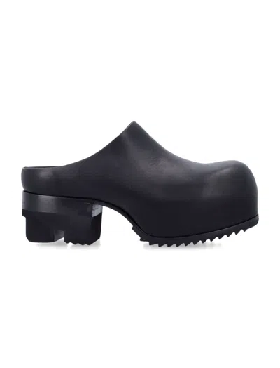 Rick Owens Mule With Chunky Sole And Closed Back In Black