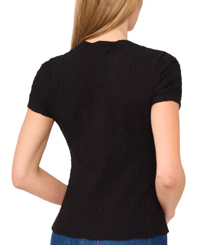 Cece Women's Short-sleeve Puckered-knit Baby T-shirt