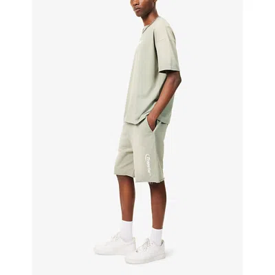 Trapstar Mens Grey Hyperdrive Faded Cotton Shorts