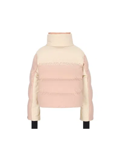 Moncler Pink And Ivory Stennes Down Jacket