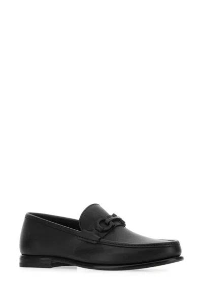 Ferragamo Gancini Leather Loafers In Multi