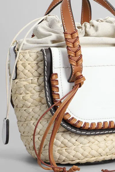 Cuba Lab Habanera Mini Tote In Beige Raffia In White