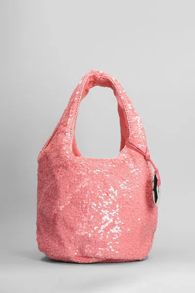 Jw Anderson Pink Sequin Shopper Mini Top Handle Bag