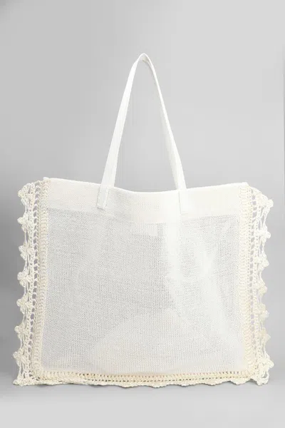 Jw Anderson Crochet Trim Knit Tote Bag