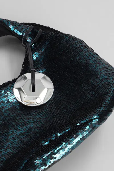 Jw Anderson Sequin Shoulder Bag In Green Polyester