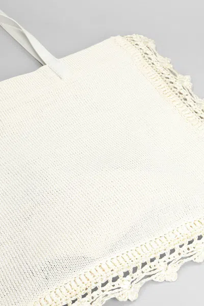 Jw Anderson Crochet Trim Knit Tote Bag