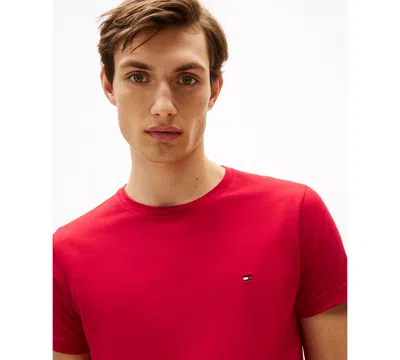 Tommy Hilfiger Men's Stretch Cotton Slim-fit T-shirt In Red
