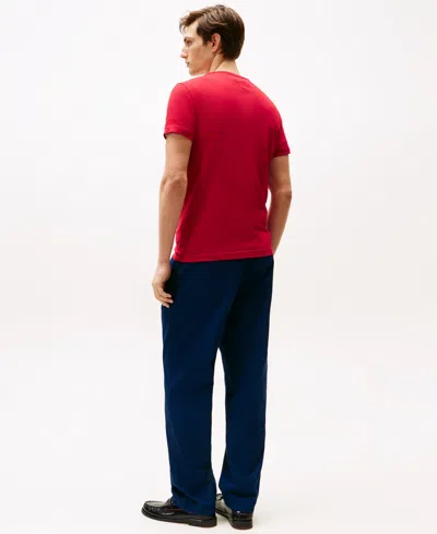 Tommy Hilfiger Men's Stretch Cotton Slim-fit T-shirt In Red