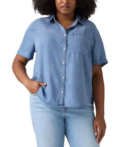 Levi's Darlene Shirt (plus Size) In Blue