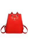 CHARLOTTE OLYMPIA Feline Croc-Embossed Leather Backpack