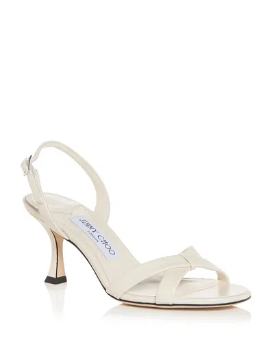 Jimmy Choo Off-white Elsy 70 Heeled Sandals In Multi