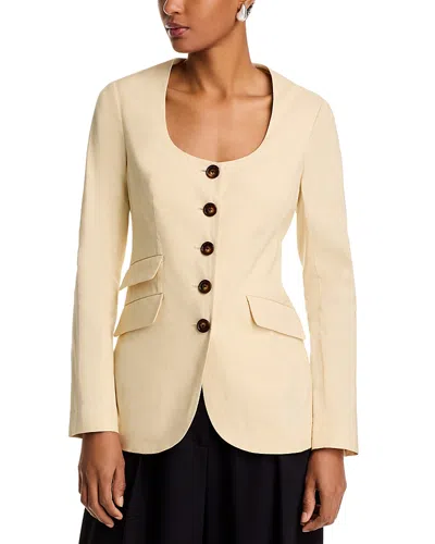 Rag & Bone Roslyn Linen Blazer Lttan In Neutral