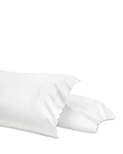 Pratesi Treccia Splendore Standard Pillowcase, Pair In White