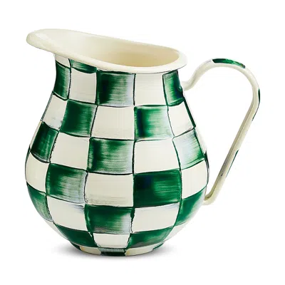 Mackenzie-childs Emerald Check Enamel Pitcher