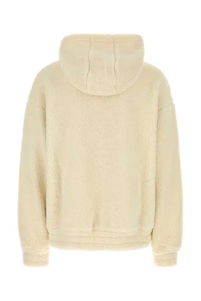 Gucci Hooded Teddy Sweatshirt Kangaroo Pocket In Neutral