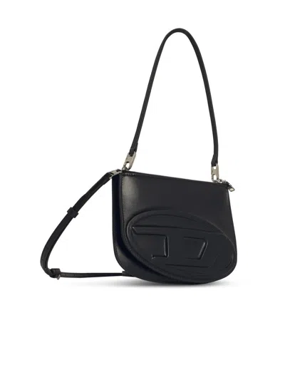Diesel Embossed Leather Shoulder Bag With Zip Closure