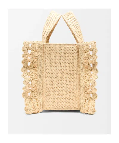 Loewe Small Font Tote Bag In Neutral