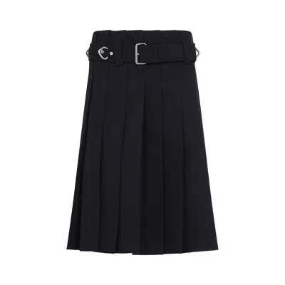 Prada Midi Skirt In Blue