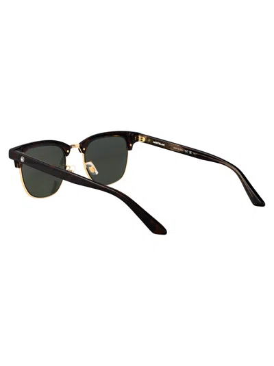 Montblanc Squared Sunglasses Mb0382 S 003 In Black
