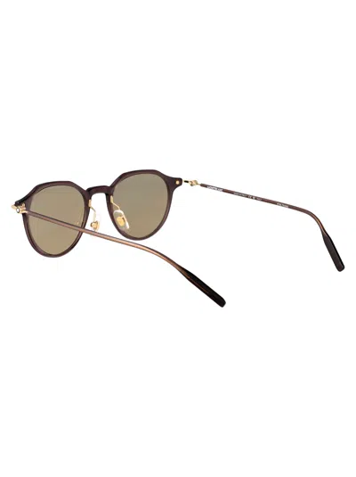 Montblanc Round Sunglasses Mb0355 S 007 In Brown