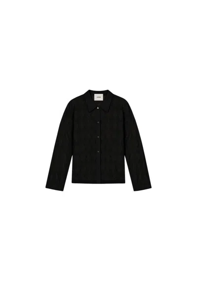 AERON TAMARA - DIAMOND KNIT CARDIGAN SHIRT 