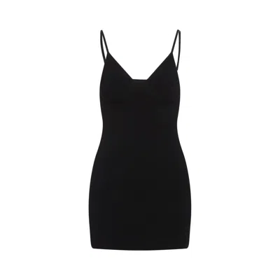Jacquemus Womens Black The Scala Textured Sleeveless Knitted Mini Dress